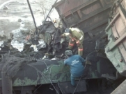 Локомотивная бригада погибла при крушении состава с углем на Транссибе