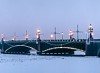 Подсветка Троицкого моста в Санкт-Петербурге становится частично светодиодной