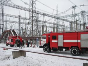 Спасатели ликвидировали условный пожар на ОРУ-750 кВ Ровенской АЭС