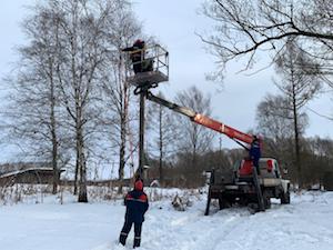 Снегопад в Тверской области вызвал локальные отключения ЛЭП