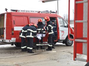 В транспортном цехе Хмельницкой АЭС потушили условный пожар