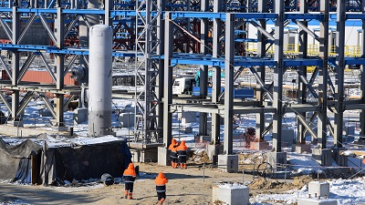 В Свободном на четвертой линии Амурского газоперерабатывающего завода начали монтаж технологического оборудования