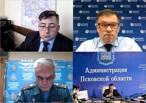 Внеочередное заседание штаба по безопасности электроснабжения в Псковской области впервые прошло онлайн