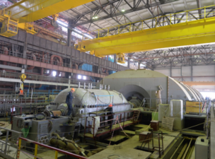 На строящемся энергоблоке Ростовской АЭС монтируется турбина мощностью 1100 МВт