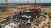 На стройплощадке Курской АЭС-2 сооружают подземную часть фундмента турбины энергоблока №2