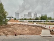 На площадке Ленинградской АЭС начался ремонт основной дороги, ведущей к энергоблокам №5 и №6