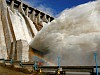 Бурейская ГЭС продолжает транзитный пропуск стока р. Бурея через водосливную часть плотины