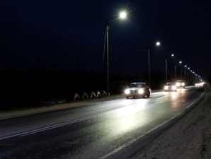 «Карельский окатыш» установил светодиодное освещение вдоль автодороги город-комбинат