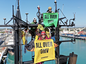 Активисты заблокировали судно у берегов Новой Зеландии, протестуя против добычи нефти
