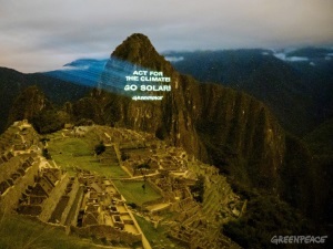 Акция Гринпис в Мачу-Пикчу: энергия солнца – наше прошлое и будущее