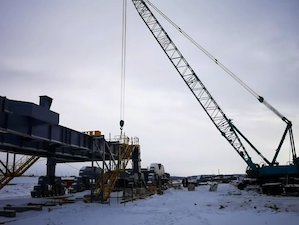 На угольном терминале Шахтёрска монтируют стакеры-реклаймер