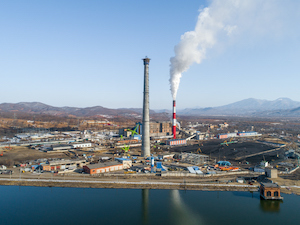 На Партизанской ГРЭС построена дымовая труба высотой 150 м