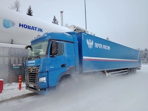 Транспортный парк «Почты России» будет заправляться СПГ на КриоАЗС «НОВАТЭКа»