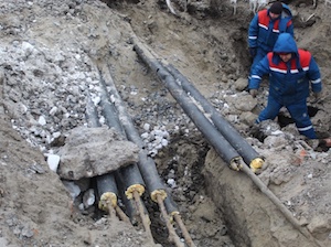 Новосибирские «РЭС» запитал все отключенные из-за аварии подстанции в микрорайоне «Чистая слобода»