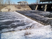 На Ульяновской дамбе укрепят напорный откос