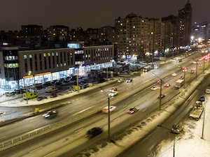 «Ленсвет» установил 389 новых светодиодных фонарей на Коломяжском проспекте