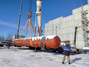 На Киришскую ГРЭС доставлен новый барабан для энергетического котла