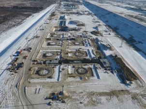 На Амурский ГПЗ поставлены первые шаровые резервуары для хранения СУГ