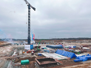 На стройплощадке Ленинградской АЭС залит первый бетон фундамента реактора седьмого энергоблока