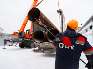 Новосибирская теплосетевая кампания складирует первые партии труб для перекладки в 2025 году