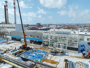 В Южно-Сахалинске установлено в проектное положение котельное оборудование на новом теплоисточнике