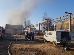 В Пскове загорелся распределительный пункт