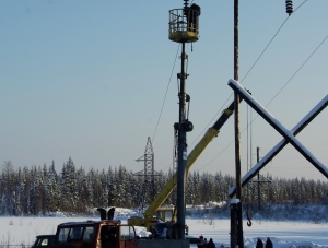 «Комиэнерго» заменило части конструкций опор на трех ЛЭП 110 кВ в Сосногорском и Вуктыльском районах