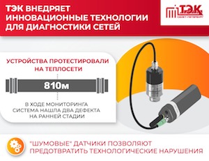 ГУП «ТЭК СПб» тестирует «шумовые» датчики для выявления дефектов на теплосетях