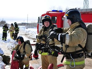 На Псковской совместили противоаварийную тренировку с противопожарной