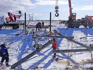 «Магаданэнерго» меняет опоры ЛЭП 110 кВ «Усть-Омчуг – Палатка с отпайкой Тэутэджак»