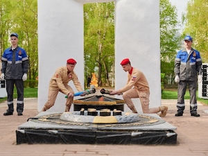 В городе Касимов Рязанской области зажжен Вечный огонь