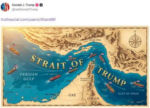 Трамп переименовал Ормузский пролив в свою честь