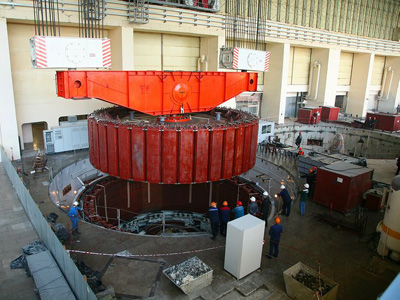 Завершен важный этап сборки  гидроагрегата №4 Саяно-Шушенской ГЭС