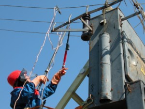 В Онежском районе из-за разрушения подставного штыревого изолятора произошло замыкание на землю