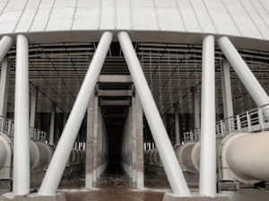 Ленинградская АЭС-2 испытала на прочность водосборный бассейн градирни