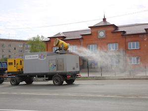 «СУЭК-Хакасия» увеличила объем работ по дезинфекции улиц в Черногорске