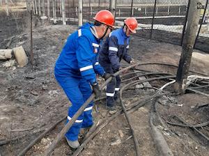 «Амурские электрические сети» восстановили поврежденные из-за пала кабельные ЛЭП в пгт Магдагачи