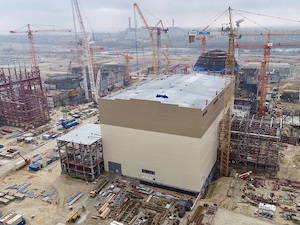 На стройплощадке Курской АЭС-2 готов фундамент под монтаж турбоагрегата энергоблока №1
