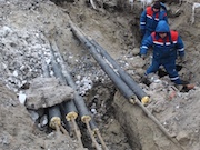 В Новосибирске при строительстве моста через Обь повреждены как минимум 6 кабельных ЛЭП