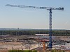 На стройплощадке Ленинградской АЭС готов фундамент под монтаж второго башенного крана