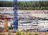 На стройплощадке Ленинградской АЭС формируют основание под фундаменты новых зданий