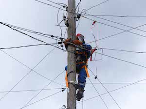 Специалисты «Россети Новосибирск» еженедельно выявляют порядка тысячи опор ЛЭП с незаконным подвесом оптоволокна