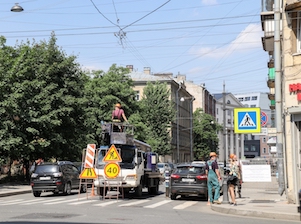 Ленсвет обновляет систему уличного освещения в Петроградском районе