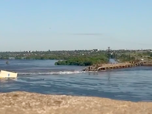 В Херсонской области разрушена верхняя часть Каховской ГЭС