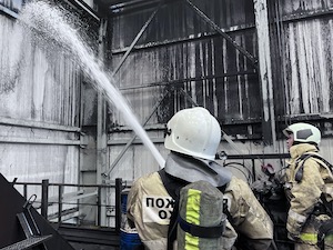 На обогатительной фабрике «Денисовская» прошли пожарно-тактические учения