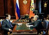 Президент РФ Дмитрий Медведев встретился с Эдуардом Худайнатовым