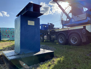 На Беловской ГРЭС установили первую опору трубопровода для теплоснабжения Белово