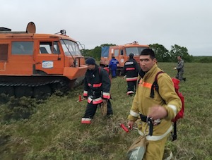 Газовики Камчатки потушили лесной пожар