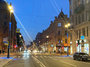 Центр Санкт-Петербурга окрасится в цвета Андреевского флага в День ВМФ