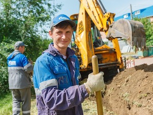 В хуторе Широкий Ростовской области построен первый километр внутрипоселкового газопровода